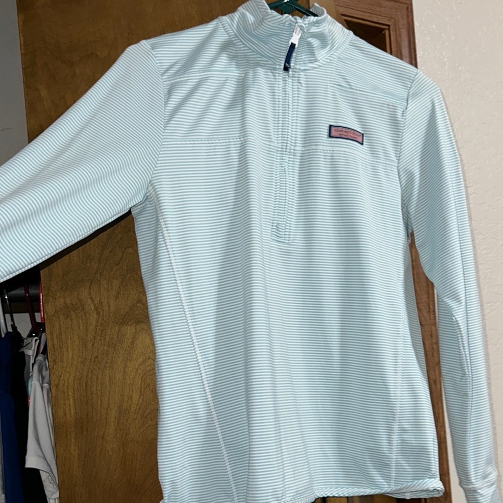 Vineyard Vines Light Blue Striped Pullover